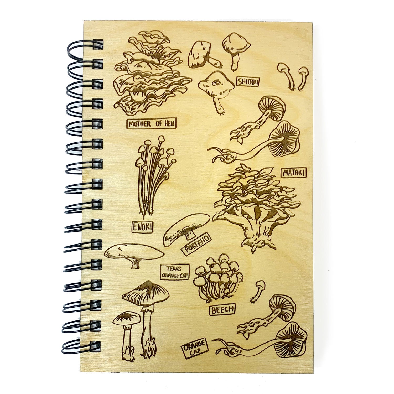 Mushroom Types Sketchbook Notebook Cover – Glowforge Shop